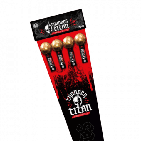 Set of 24 THUNDER TITAN F3 rockets for fireworks displays.